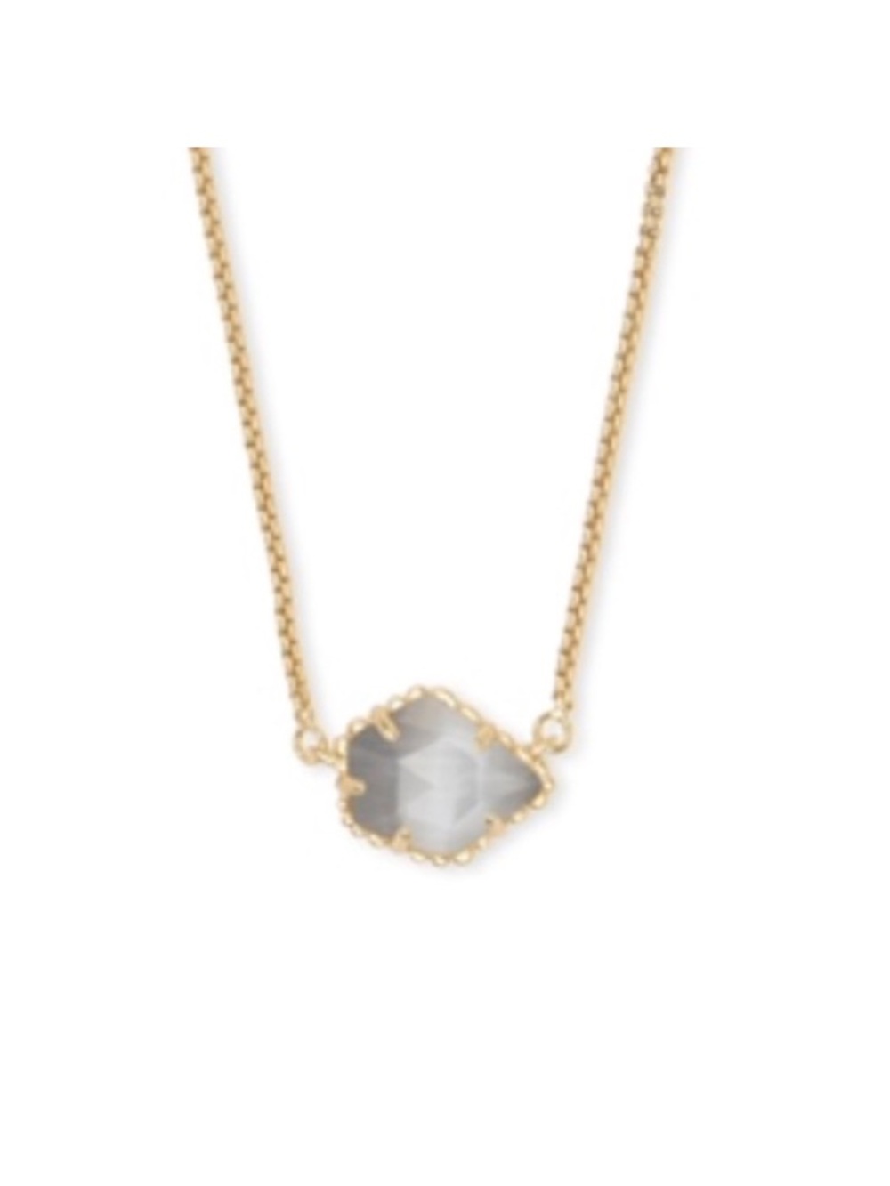 Kendra Scott Tess Pendant Necklace Gold Slate Cat's Eye